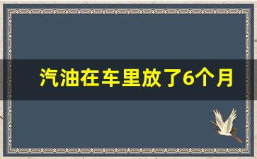 汽油在车里面长时间不用有没有什么影响_汽油在车里放了6个月了怎么办