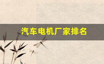 汽车电机厂家排名(新能源汽车电机厂家排名)_https://www.jnskb.com_设计报价_第1张