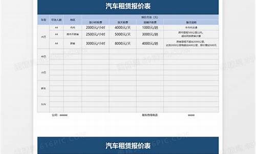 汽车租赁报价模板怎么写-汽车租赁报价模板