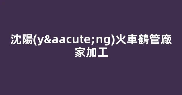 沈陽(yáng)火車鶴管廠家加工(沈陽(yáng)火車鶴管廠家加工廠地址)(1)