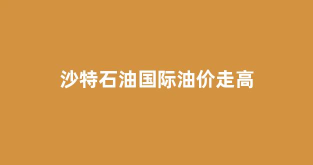 沙特石油价格战_沙特石油国际油价走高