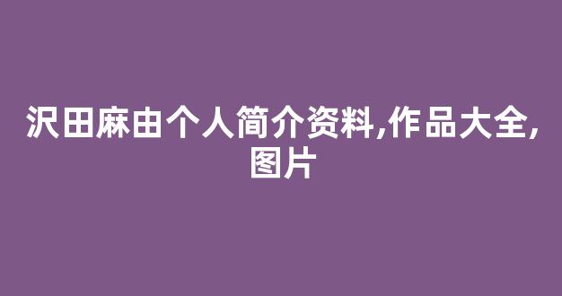 沢田麻由个人简介资料,作品大全,图片