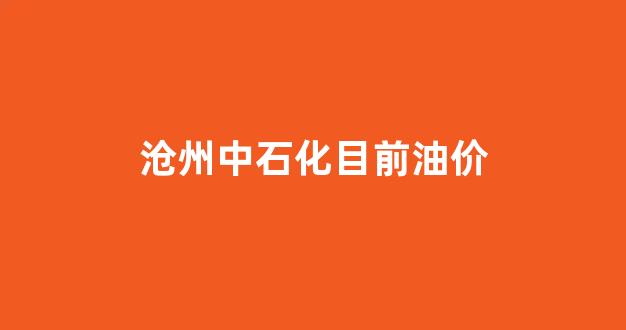 沧州中石化加油站优惠活动_沧州中石化目前油价