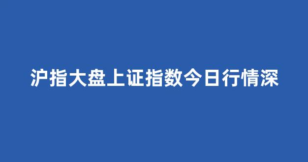 沪指大盘上证指数今日行情深(沪指大盘 上证指数今日行情沪)_https://www.syklpowerbike.com_北交所_第1张
