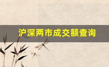 沪深两市成交额查询(沪深两市成交额是如何计算的)_https://www.qldgs.com_国际期货_第1张