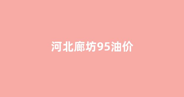 河北廊坊95油价_廊坊95号汽油多少钱一升