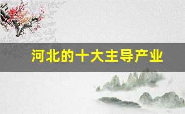 河北的十大主导产业(河北12个主导产业)_https://www.dongshengweixin.com_深交所_第1张