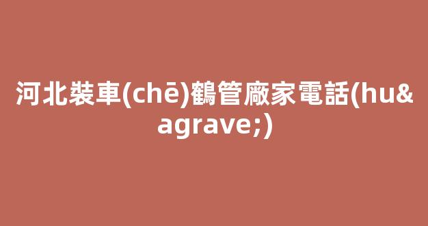 河北裝車(chē)鶴管廠家電話(huà)(鶴管定量裝車(chē)系統(tǒng)廠家)(1)