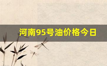 河南95号油价格今日行情-河南今日95汽油多少钱一升