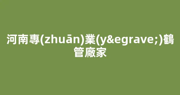 河南專(zhuān)業(yè)鶴管廠家(鄭州鶴管定制)(1)