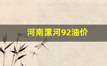 漯河92号汽油多少钱一升_河南漯河92油价