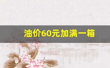 油价60元加满一箱是多少-油价60元加满一箱