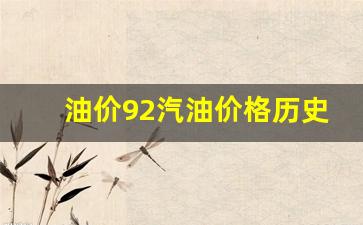 油价92汽油价格历史行情-油价92汽油价格历史行情表