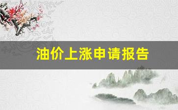 油价上涨申请报告-油价上涨申请报告模板