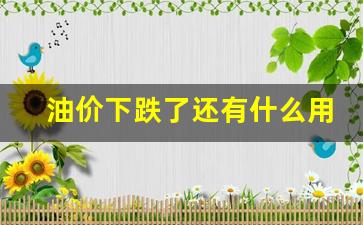 油价下跌了还有什么用途-油价跌了对经济有什么影响