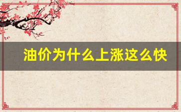 油价上涨为什么高兴?-油价为什么上涨这么快跟打仗有关系吗
