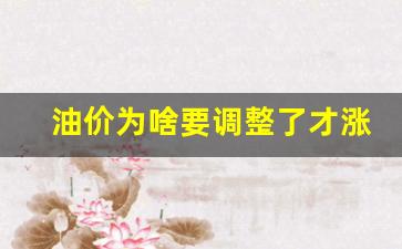 油价为什么调整-油价为啥要调整了才涨