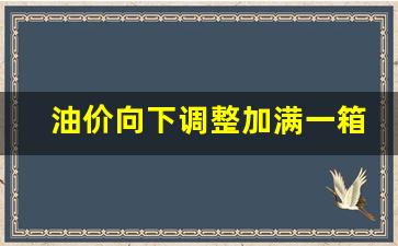 油价下调多少钱一升-油价向下调整加满一箱油
