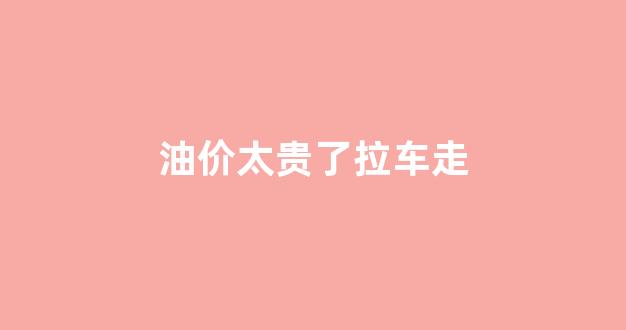 油价太贵了拉车走_油价太高开不起车