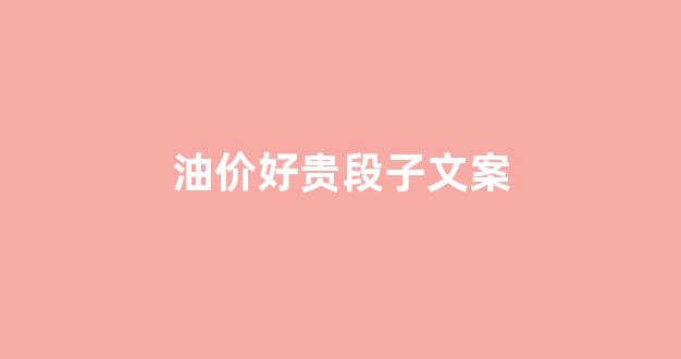 油价好贵的文案_油价好贵段子文案