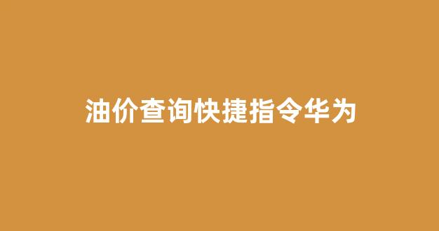 油价查询快捷指令华为_快捷指令 今日油价