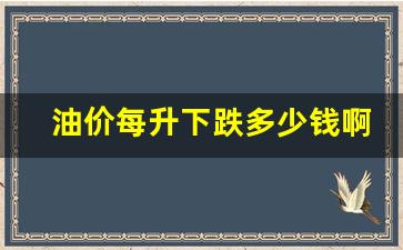 油价一升涨了多少-油价每升下跌多少钱啊