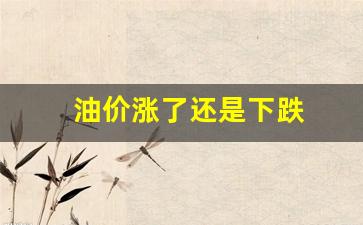 油价涨了还是下跌了-油价涨了还是下跌
