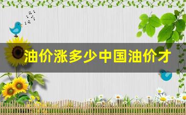油价涨多少中国油价才会调整-油价涨多少中国油价才会调整呢