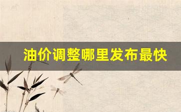 油价调整哪里发布最快呢-油价调整在哪里发布