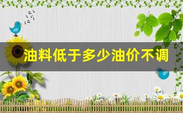 油料低于多少油价不调整-油价最低价格限制