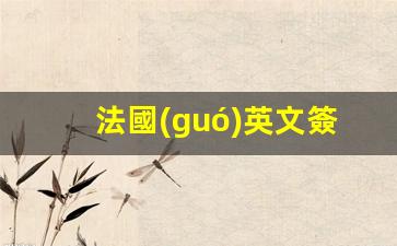 法國(guó)英文簽證(法國(guó)英文簽證好辦嗎)