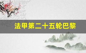 法甲第二十五轮巴黎-法甲赛季提前结束 巴黎获得冠军