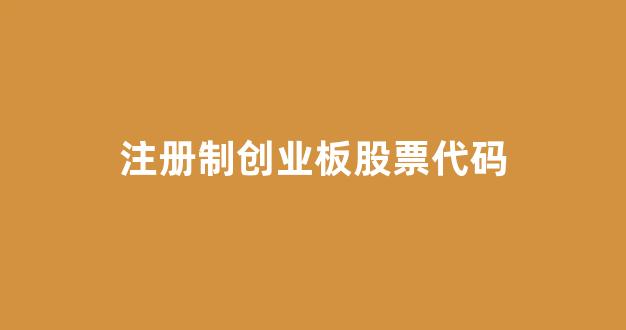注册制创业板股票代码(注册制的创业板股票)_https://www.luoxuangg888.com_北交所_第1张
