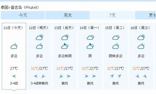 泰国天气15天预报查询_泰国10号天气情况