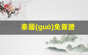 泰國(guó)免簽證(泰國(guó)免簽證最新政策2024)
