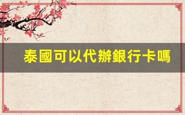 泰國可以代辦銀行卡嗎(泰國人可以在中國辦銀行卡嗎)