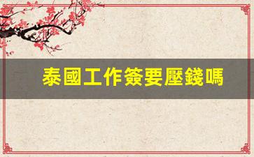 泰國工作簽要壓錢嗎(泰國的工作簽證好辦嗎)