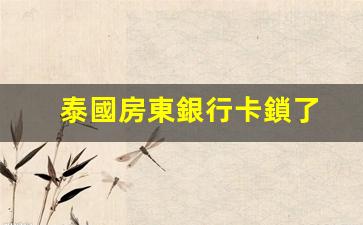 泰國房東銀行卡鎖了(泰國房東銀行卡鎖了怎么辦)