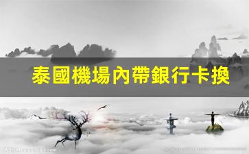 泰國機場內帶銀行卡換匯(泰國機場atm匯率)