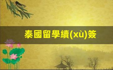 泰國留學續(xù)簽新規(guī)定(泰國留學簽證有效期是多久)
