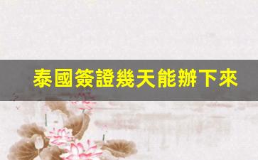 泰國簽證辦理時長及有效期一覽，快速辦理指南揭曉！
