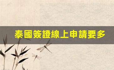 泰國簽證線上申請要多久出結(jié)果(泰國簽證網(wǎng)上預(yù)約范本)