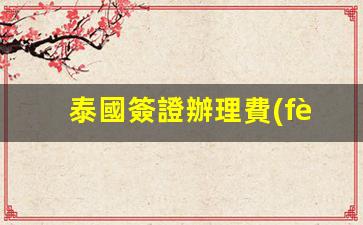 泰國簽證辦理費(fèi)用(泰國簽證辦理費(fèi)用多少)