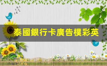 泰國銀行卡廣告樸彩英(泰國銀行卡長什么樣)