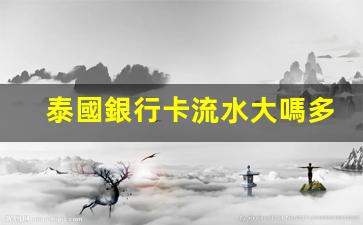 泰國銀行卡流水大嗎多少(泰國銀行賬戶)
