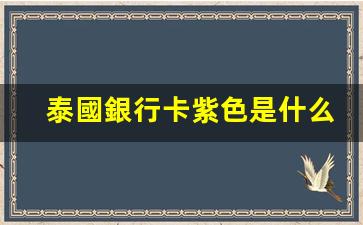 泰國神秘紫色銀行卡揭秘，究竟是什么級別的高端卡？