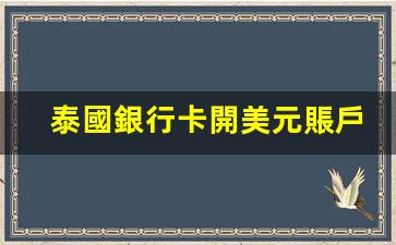 泰國銀行卡開美元賬戶(泰國 銀行卡)