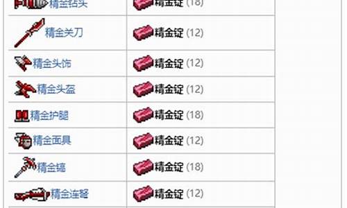 泰拉瑞亚精金锭合成表_泰拉瑞亚精金锭长啥样
