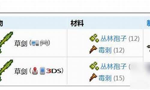 泰拉瑞亚草剑怎么合成_泰拉瑞亚草剑怎么合成公式
