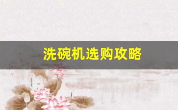 洗碗机的选购-洗碗机选购攻略